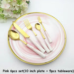 Ceramic Plate Knife Fork Spoon Dinnerware