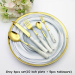 Ceramic Plate Knife Fork Spoon Dinnerware