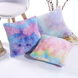 Gradient Faux Fur Short Plush Cushion Cover