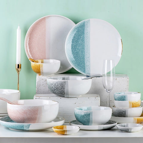 Ceramic Dinnerware Set With Gradient Color