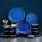 Blue Ceramic Dinnerware Set Plate