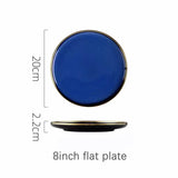 Blue Ceramic Dinnerware Set Plate