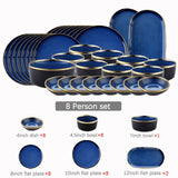 Blue Ceramic Dinnerware Set Plate