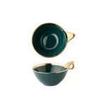 Green Ceramic Phnom Penh Golden Ring Handle