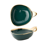 Green Ceramic Phnom Penh Golden Ring Handle