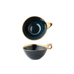 Green Ceramic Phnom Penh Golden Ring Handle