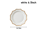 Black And White Plate Set Sunflower Tray