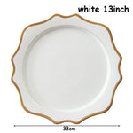 Black And White Plate Set Sunflower Tray