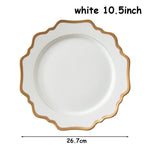 Black And White Plate Set Sunflower Tray