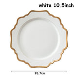 Black And White Plate Set Sunflower Tray