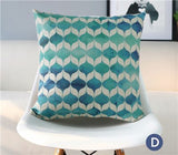 Colorful Gradient Striped Linen Furnishing Car Decoration Cushion Cover