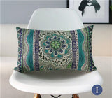 Colorful Gradient Striped Linen Furnishing Car Decoration Cushion Cover